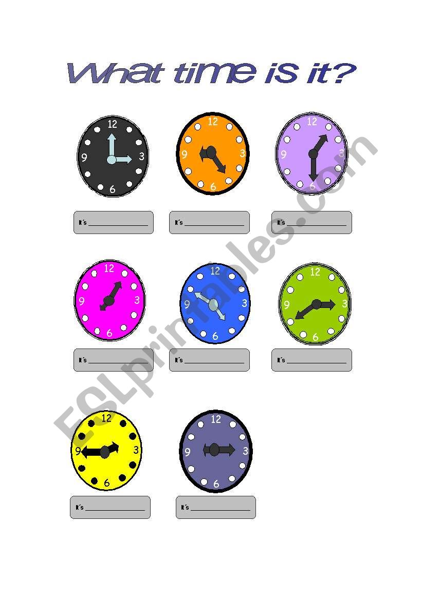 WHAT TIME IS IT? worksheet