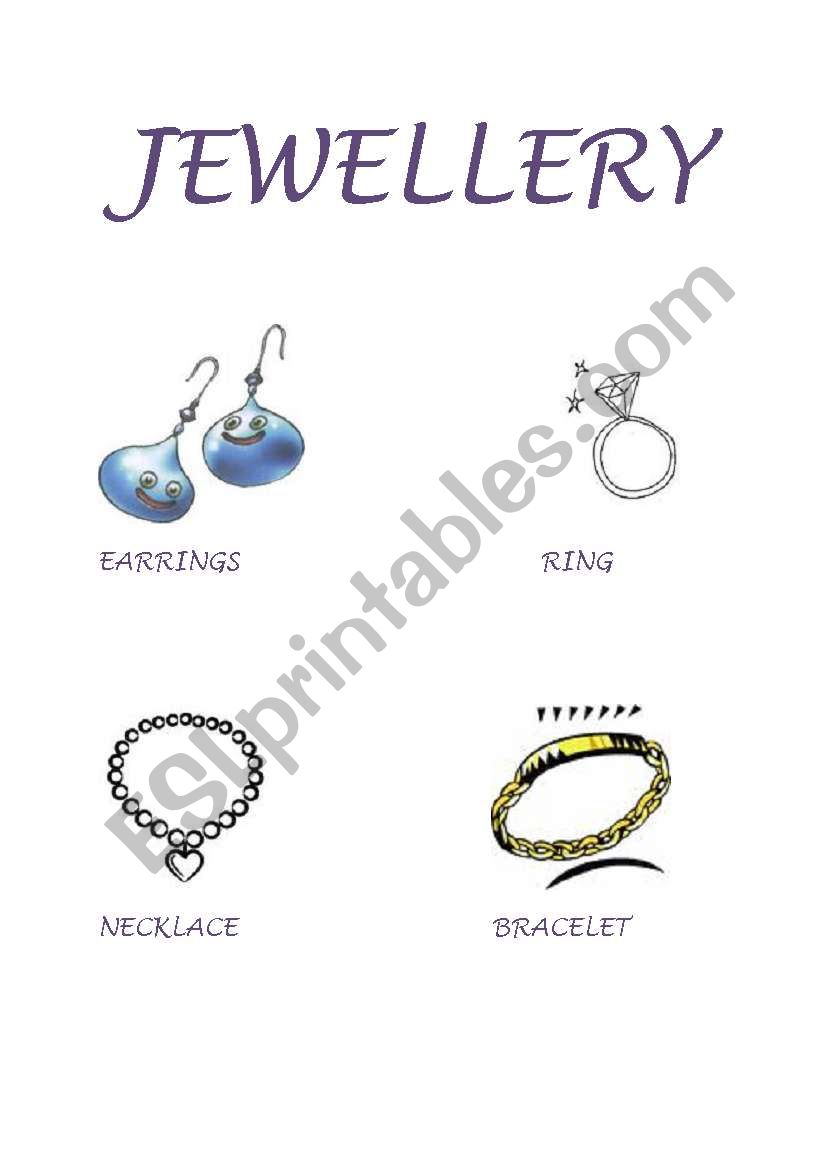 JEWELLERY worksheet