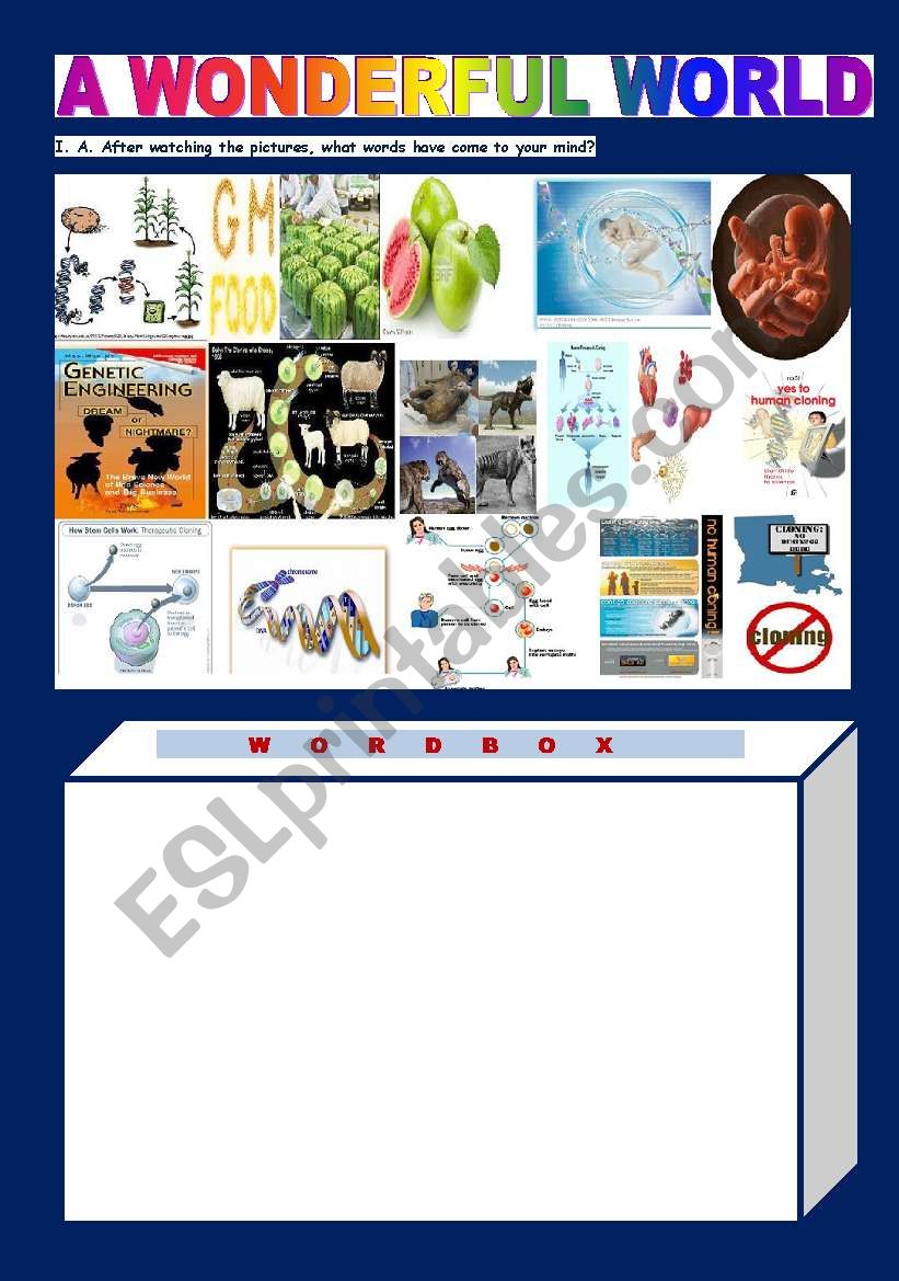 Cloning worksheet