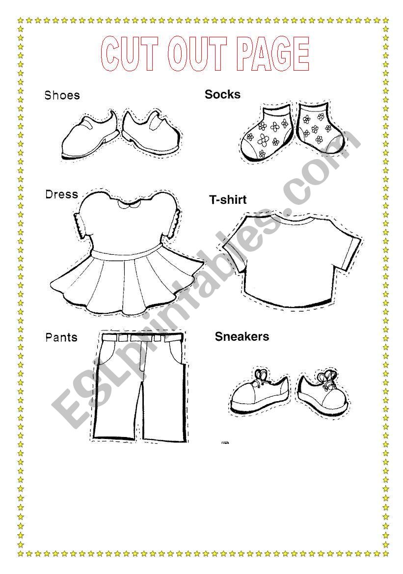 The cut out page  worksheet