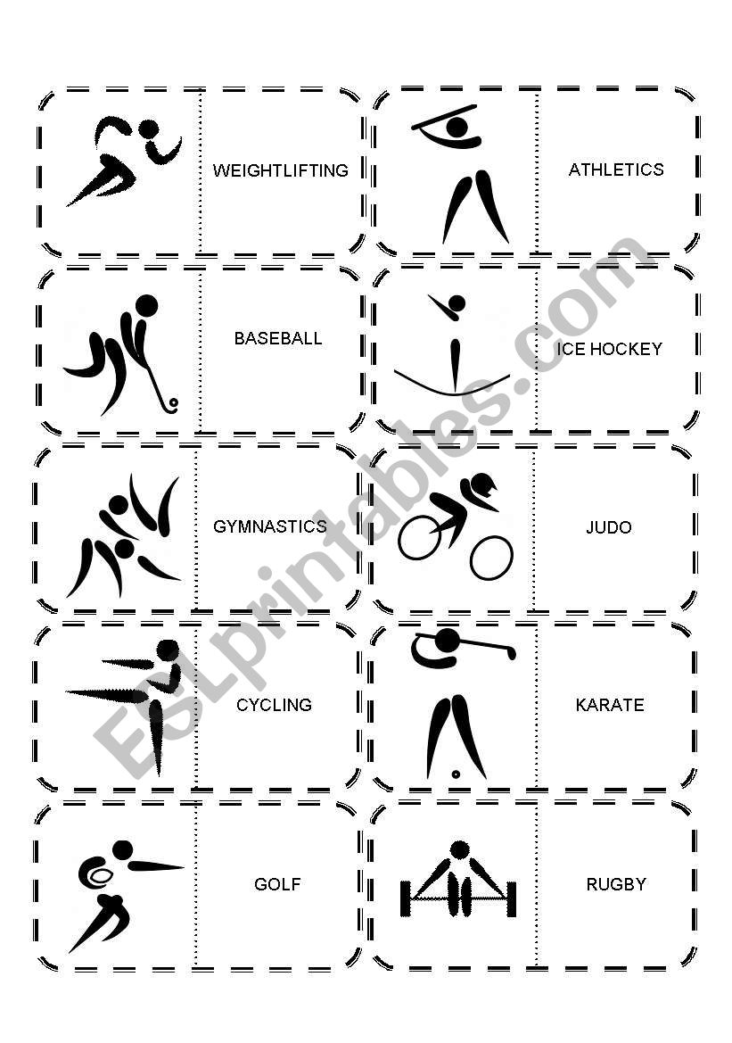 SPORTS - DOMINOES worksheet