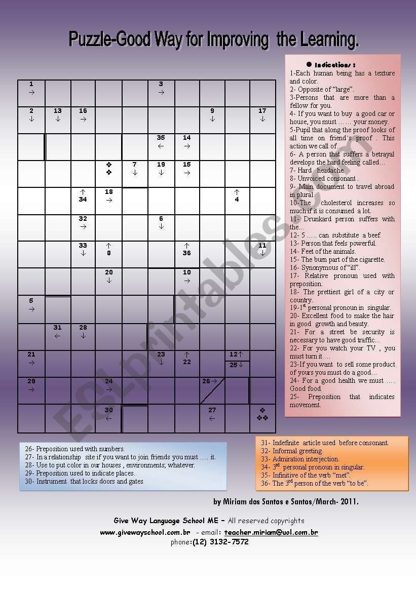 Puzzle - Good way for improving the learning