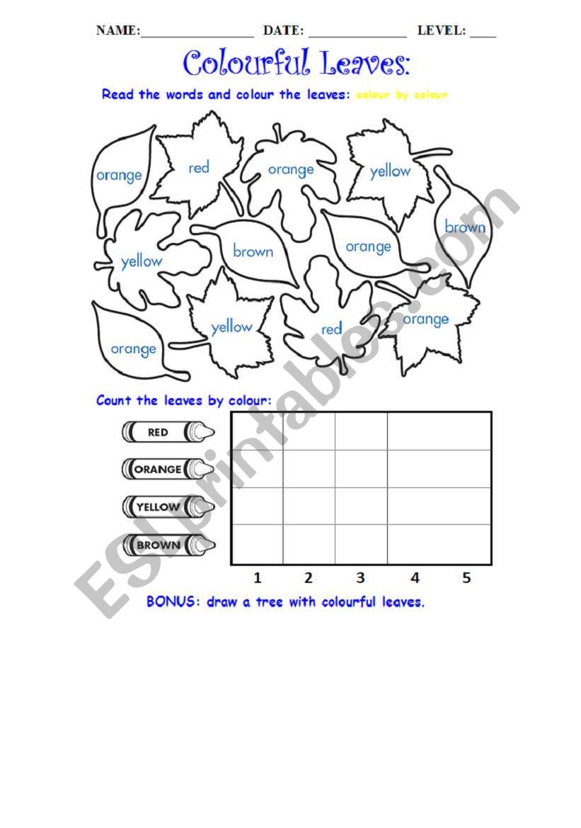 Count and color worksheet