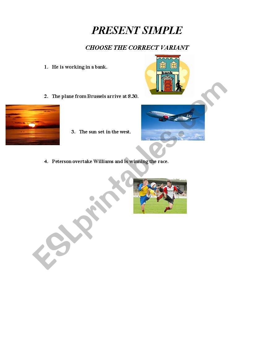 Present Tense worksheet