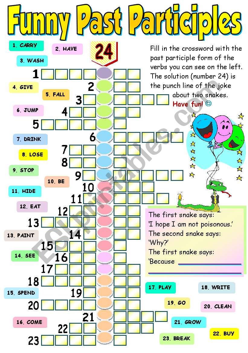 Past Tense Past Participle Worksheet