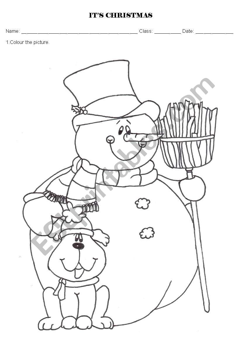 christmas worksheet