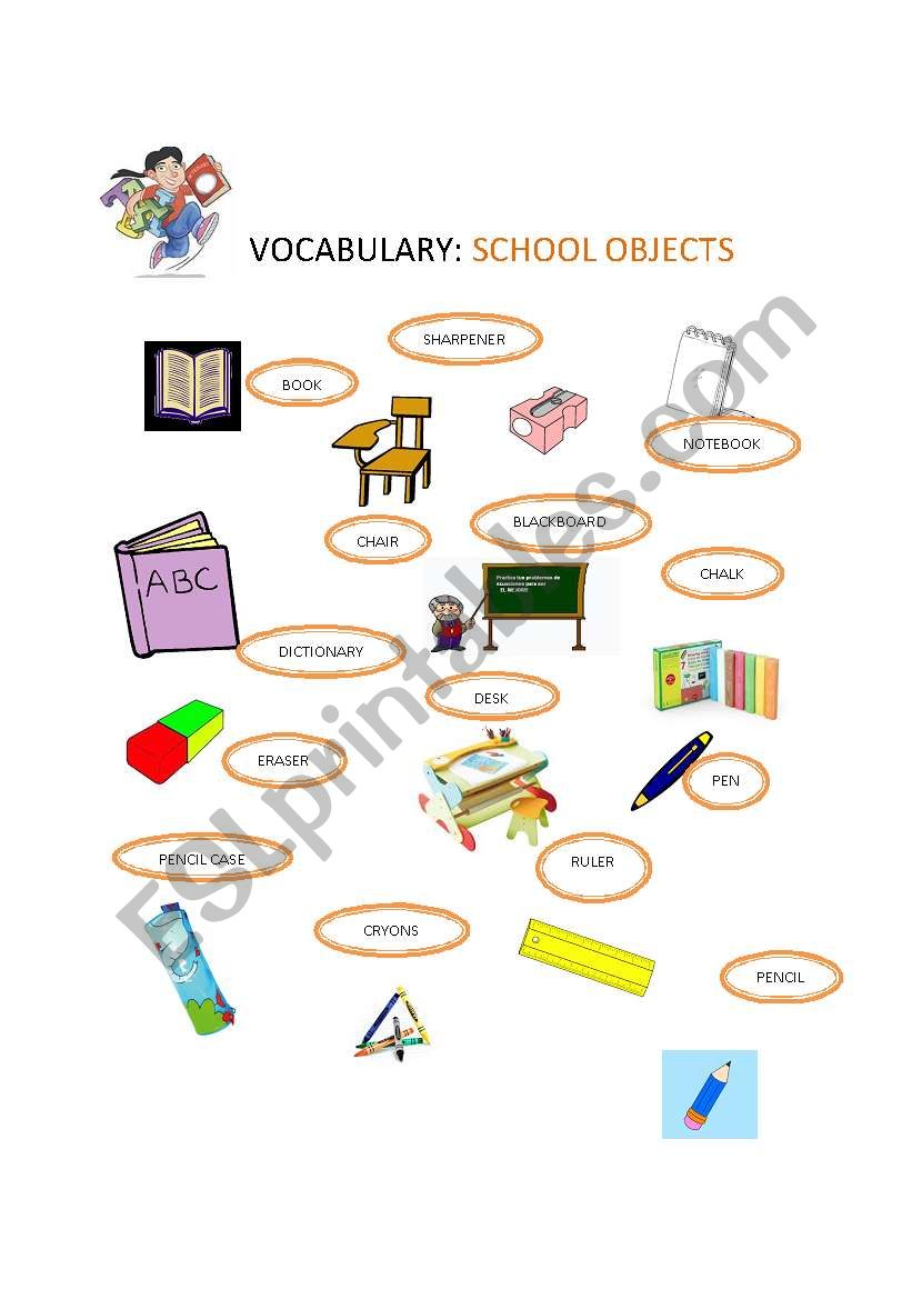 Classroom objects vocabulary! worksheet