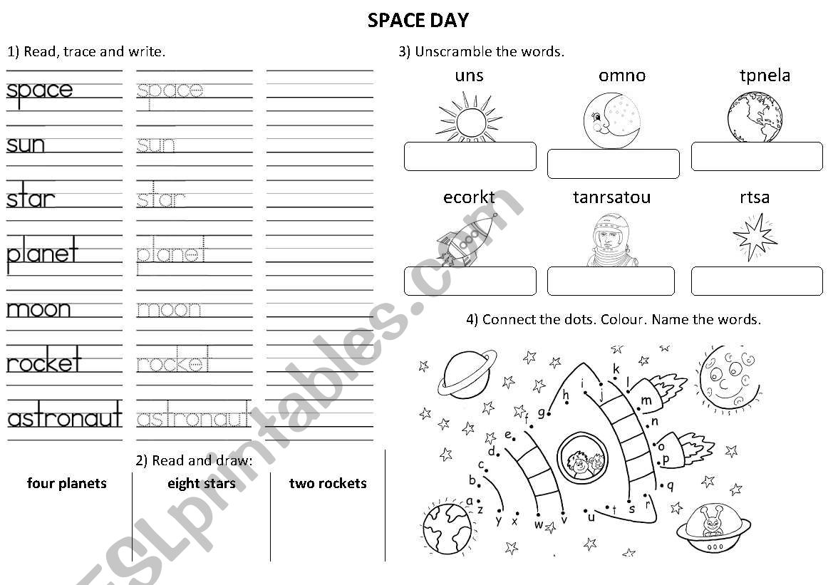SPACE DAY worksheet