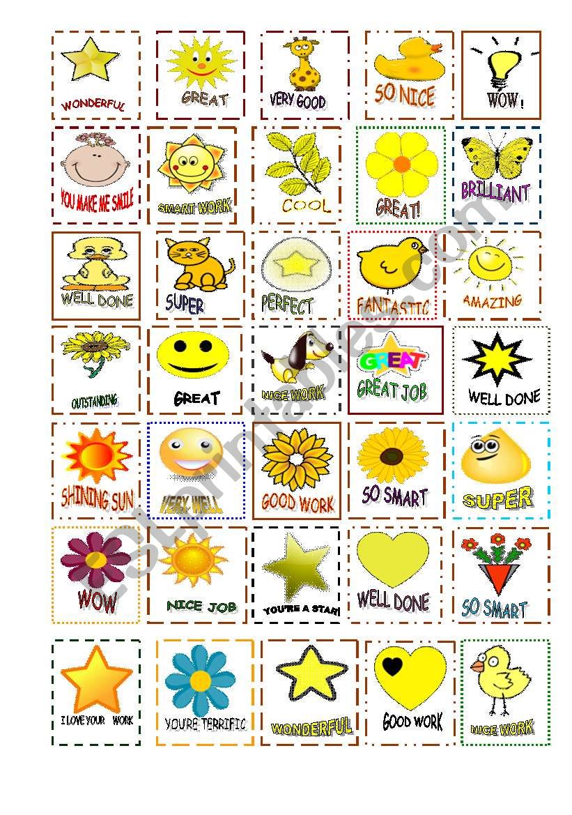 colorful stickers worksheet