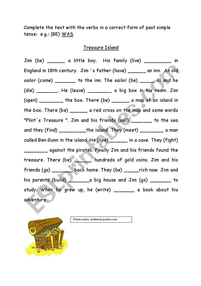 The Treasure Island worksheet