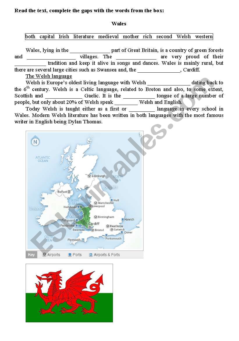 Wales worksheet