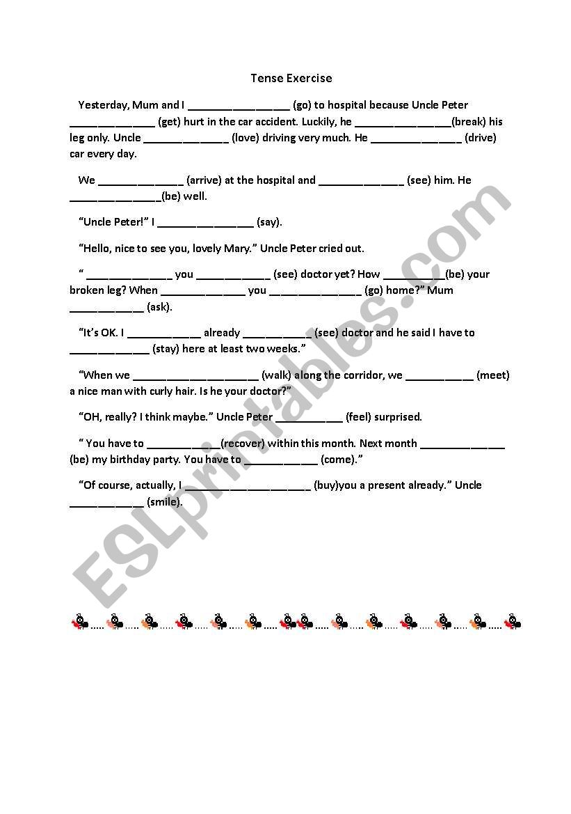 tense worksheet