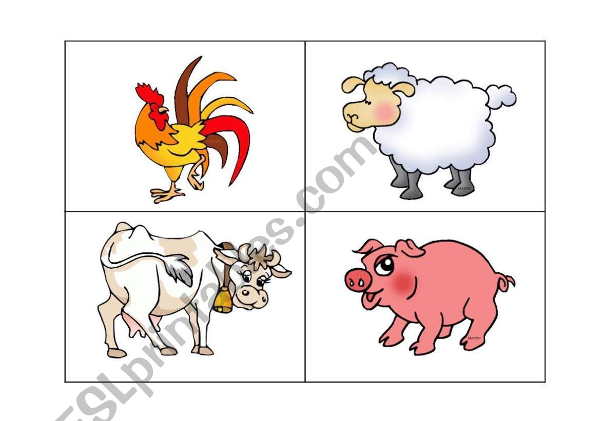 FARM ANIMALS - Flashcards worksheet