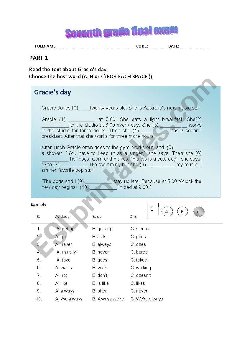 KET PRACTICE TEST worksheet