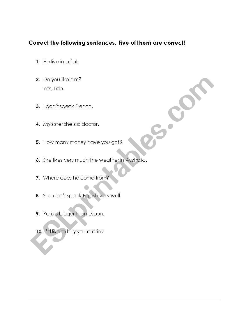 english-worksheets-correcting-sentences