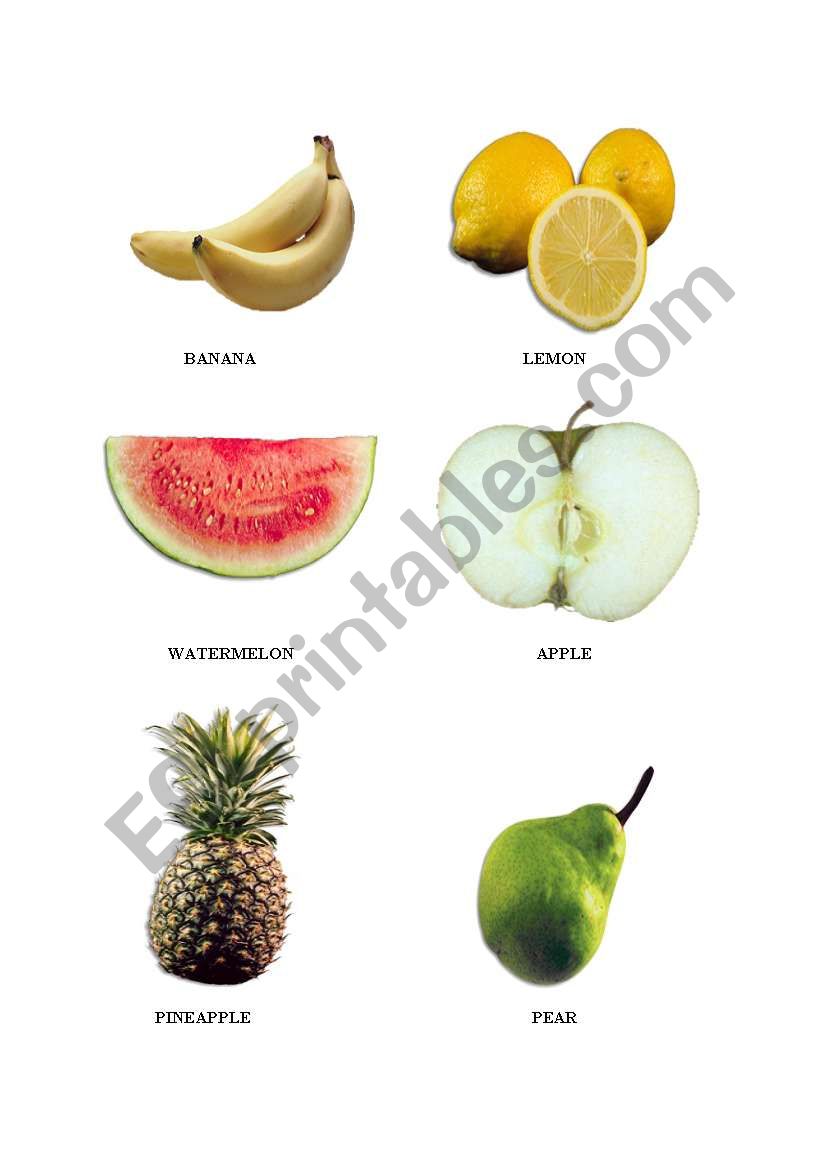 FRUIT worksheet