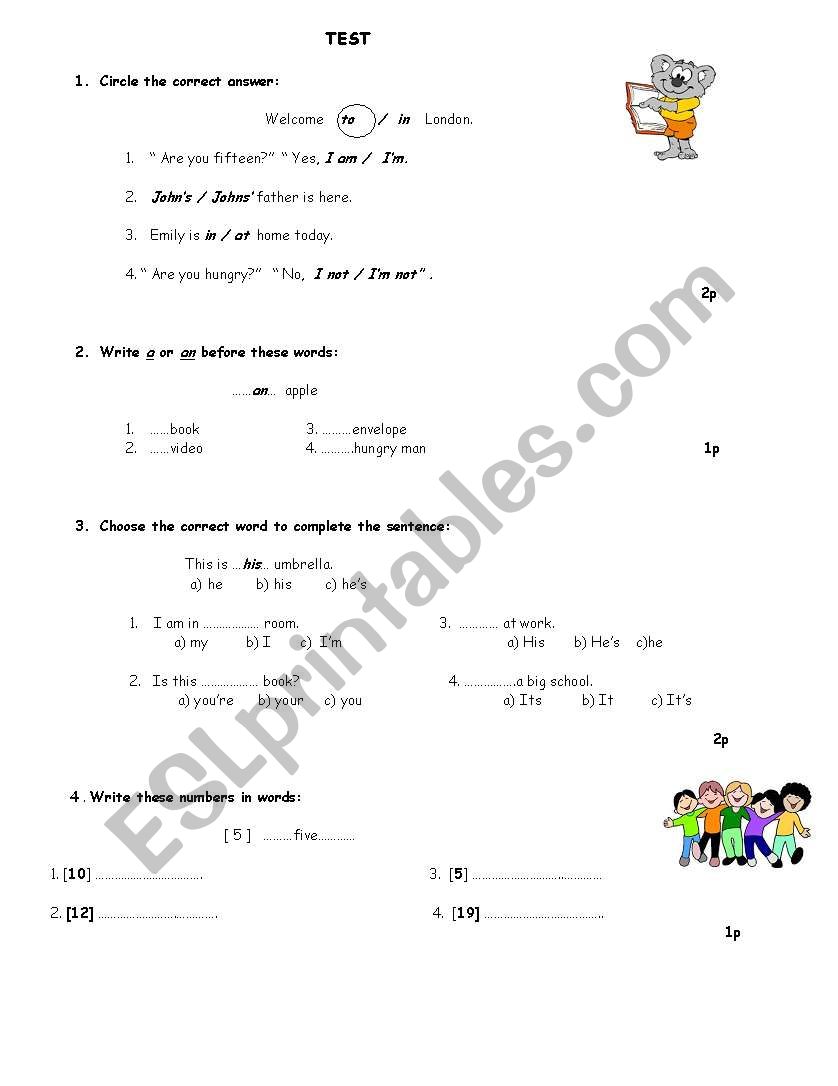 Attractive Revision Test for Beginners