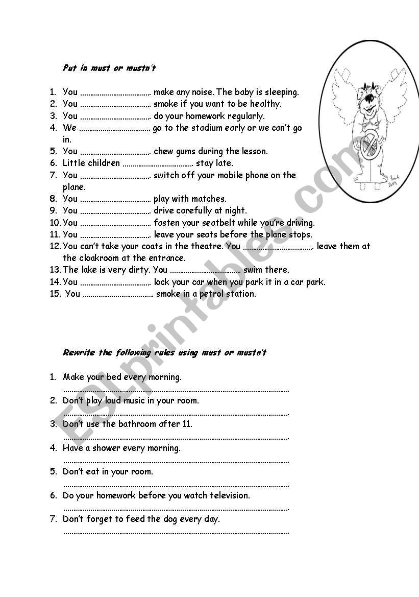 rules and advice worksheet