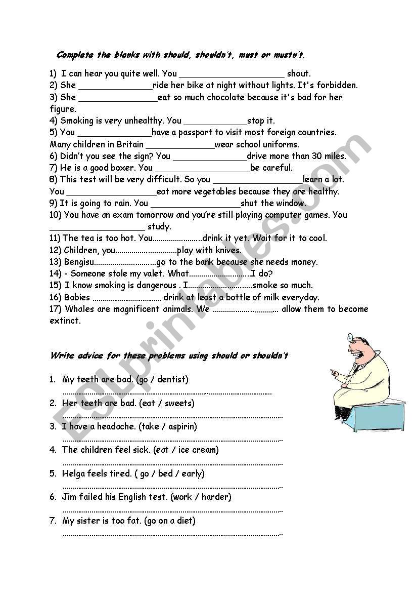 rules and advice worksheet