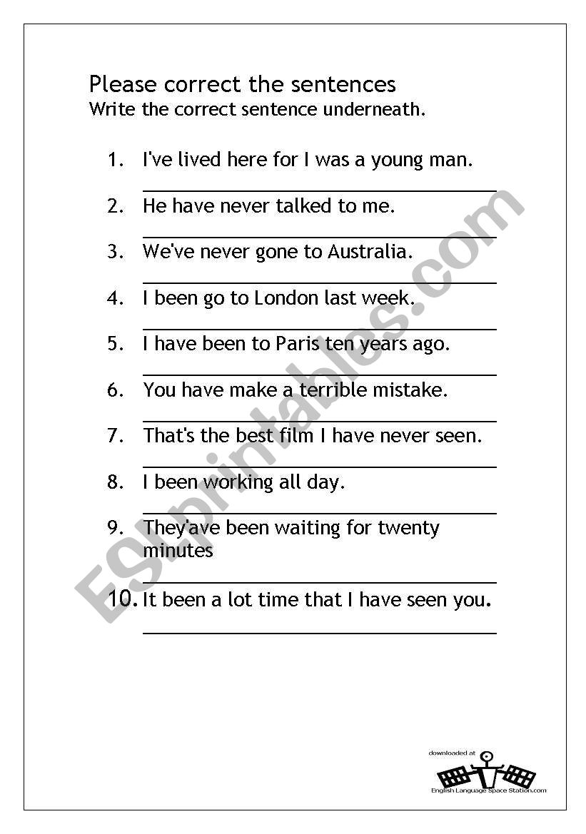 english-worksheets-correct-the-sentences