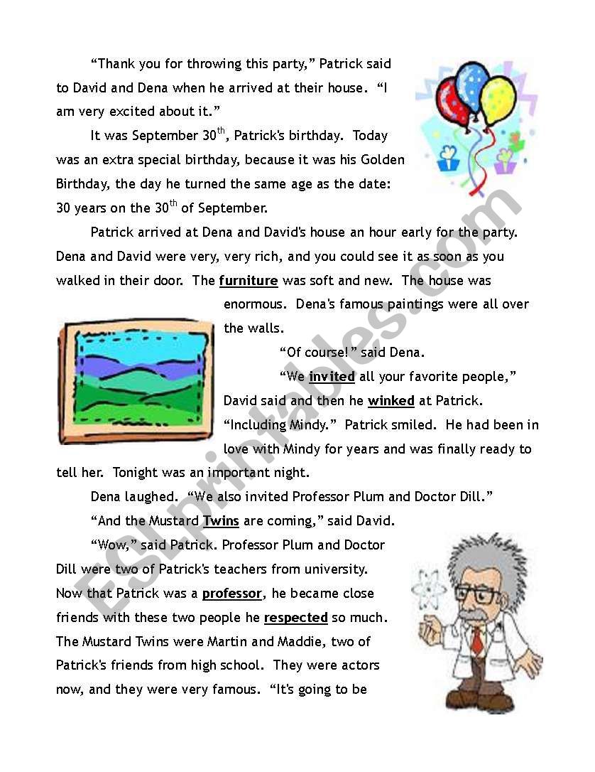 Past Tense Mystery Story with Activities