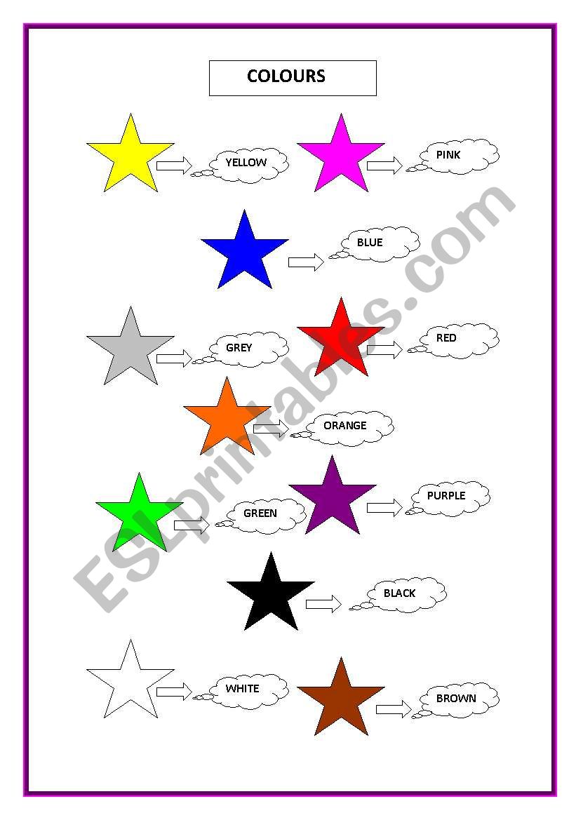 colours worksheet