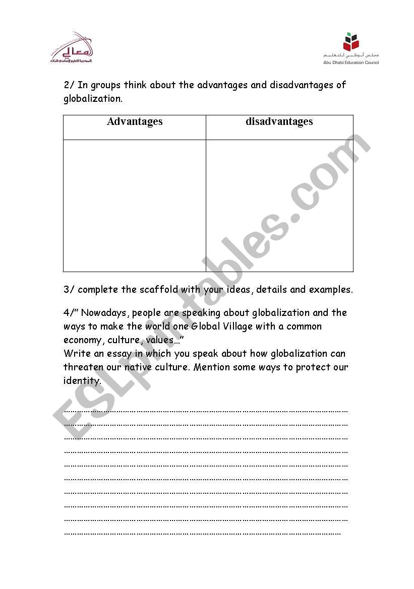 globalization part II worksheet