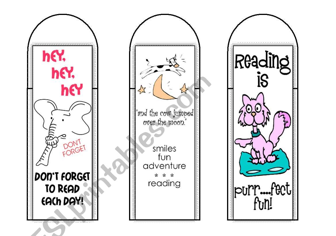 bookmarks worksheet