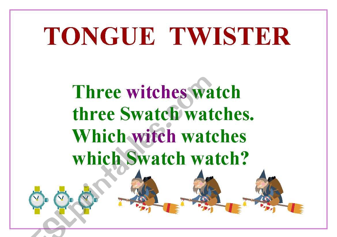 TONGUE TWISTER worksheet