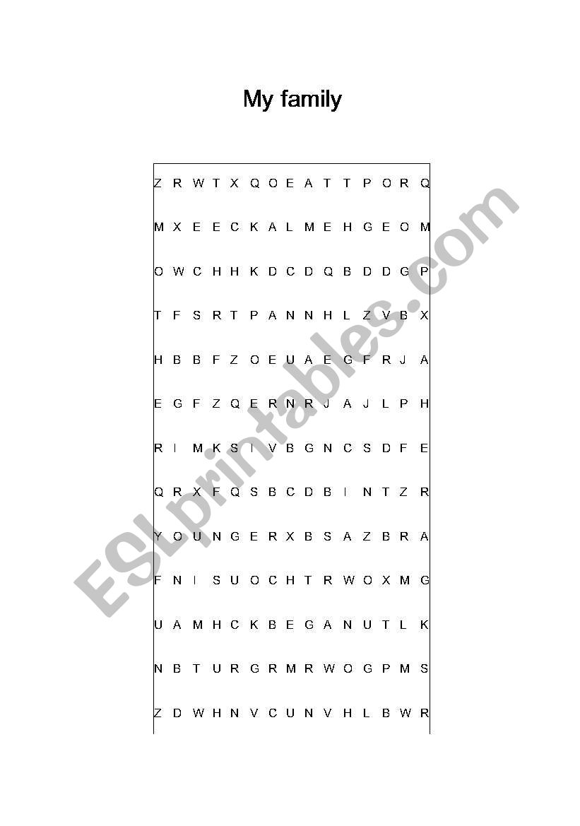 Family worksheet