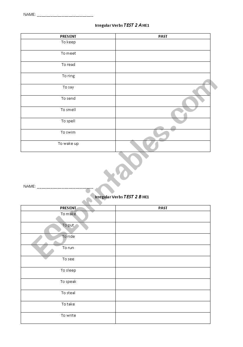 irregular-verbs-test-2-esl-worksheet-by-ulakedzior