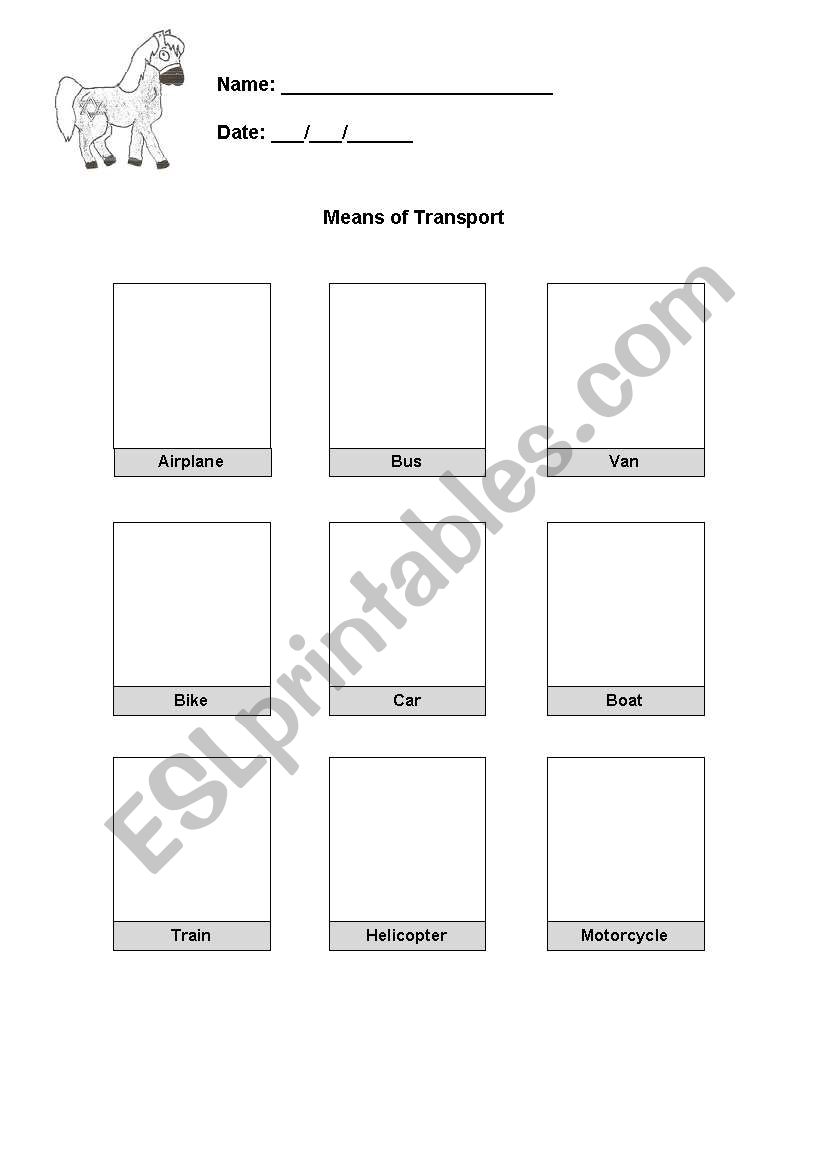 transportation worksheet