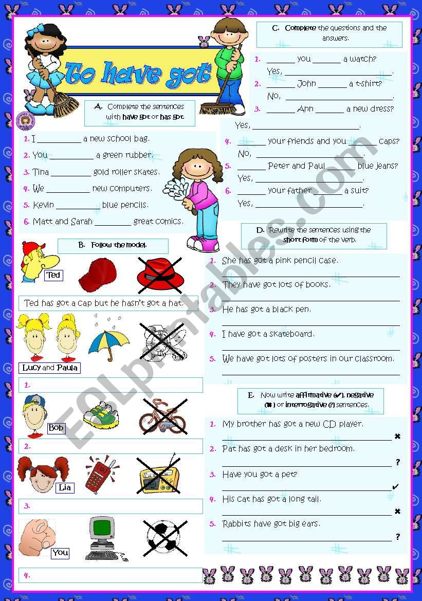 To Have Got worksheet