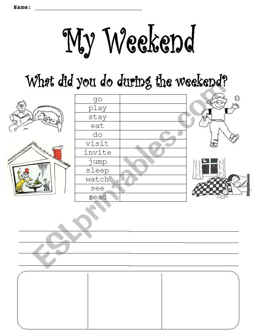 My weekend worksheet