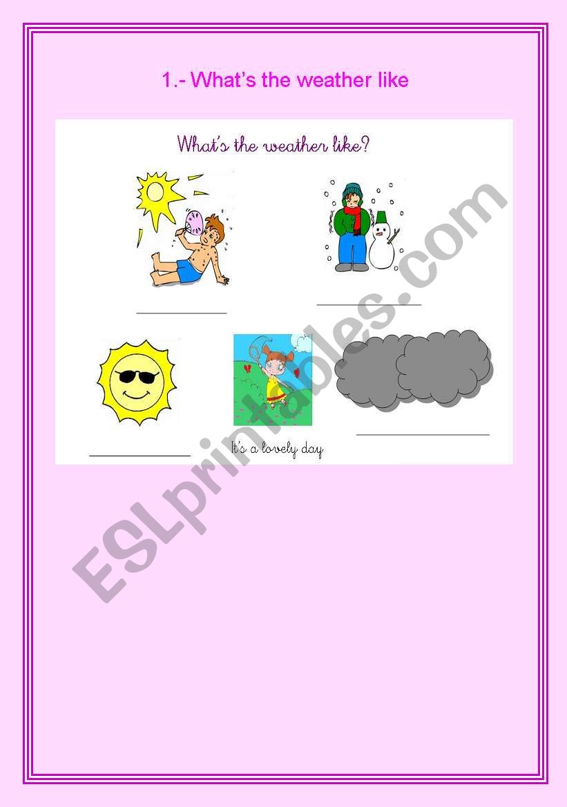 whats the weather like? worksheet