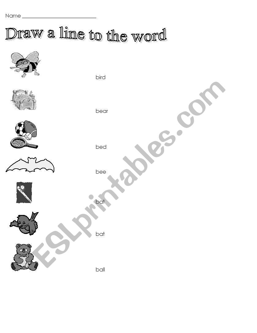 Begin B sound worksheet