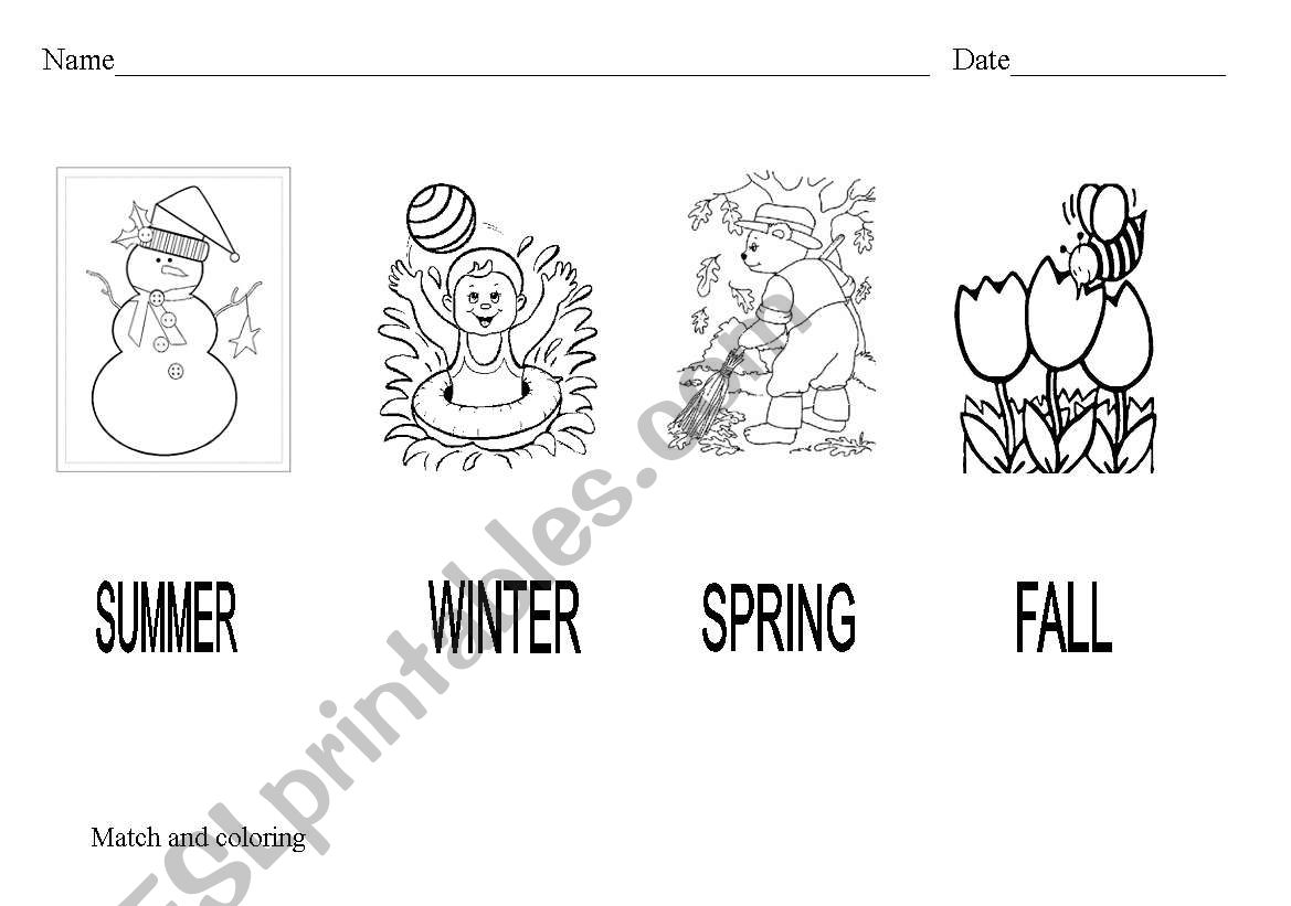 the seasons worksheet