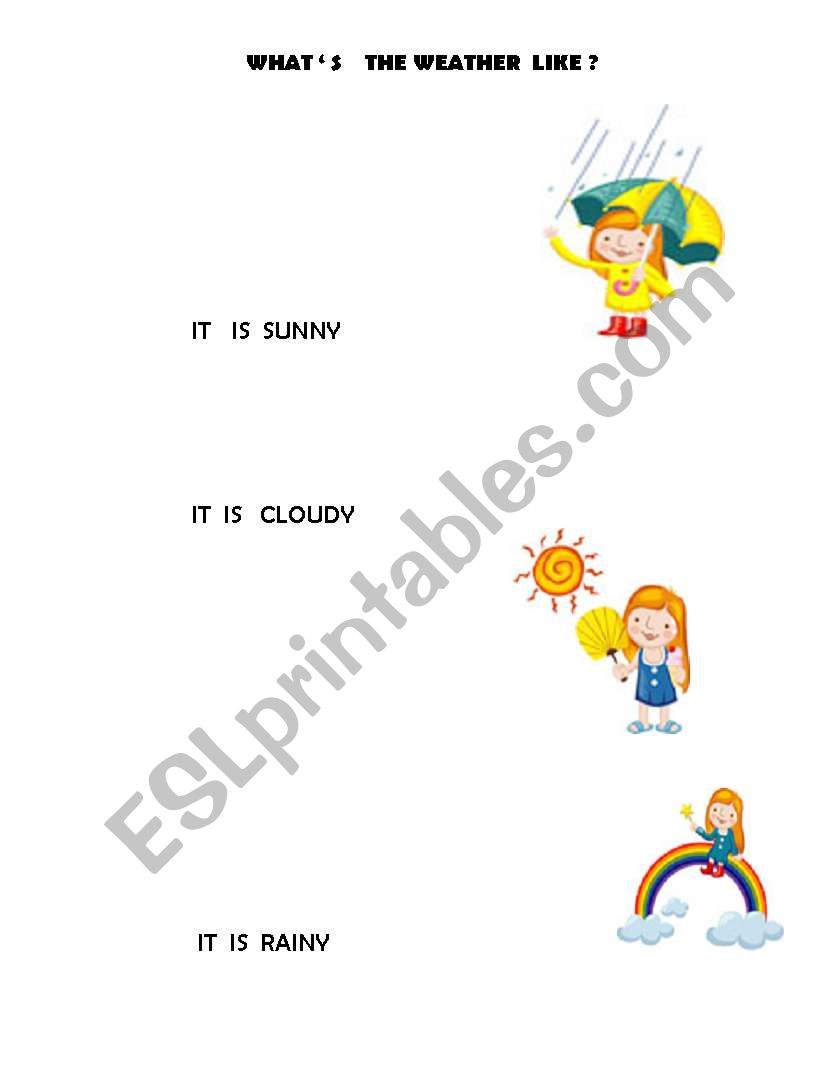 weather, school and fruits worksheet