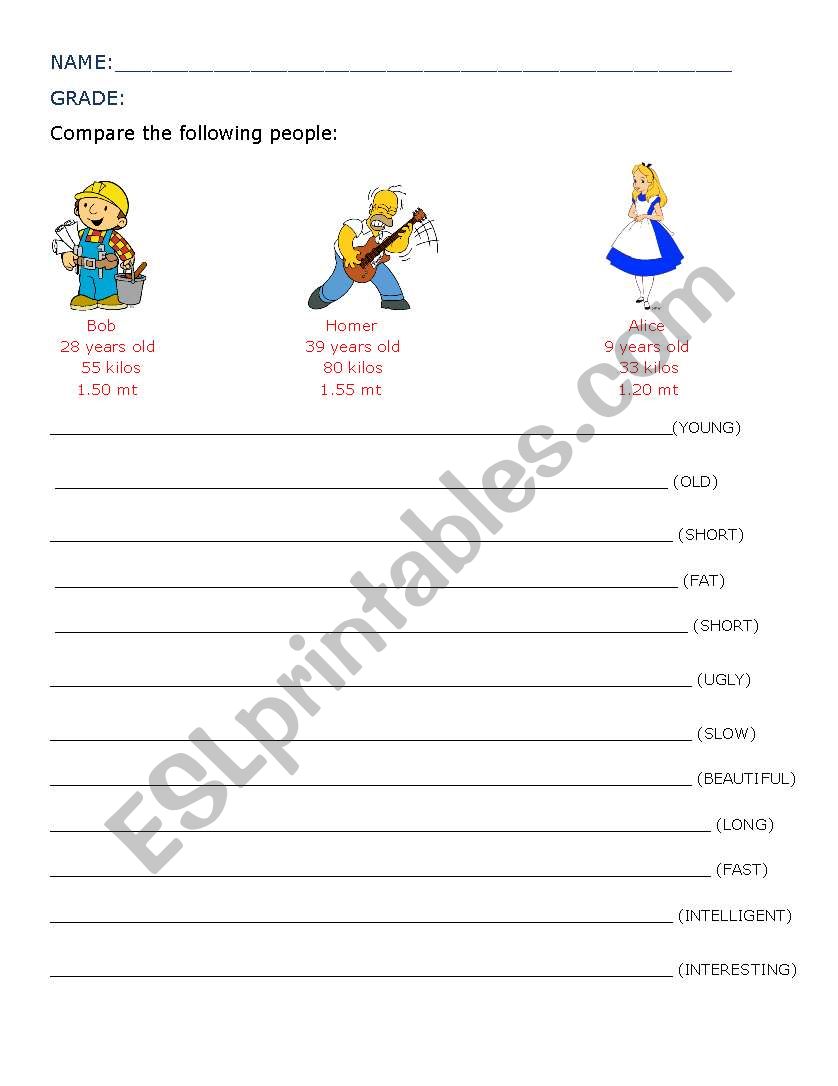 adjectives worksheet worksheet