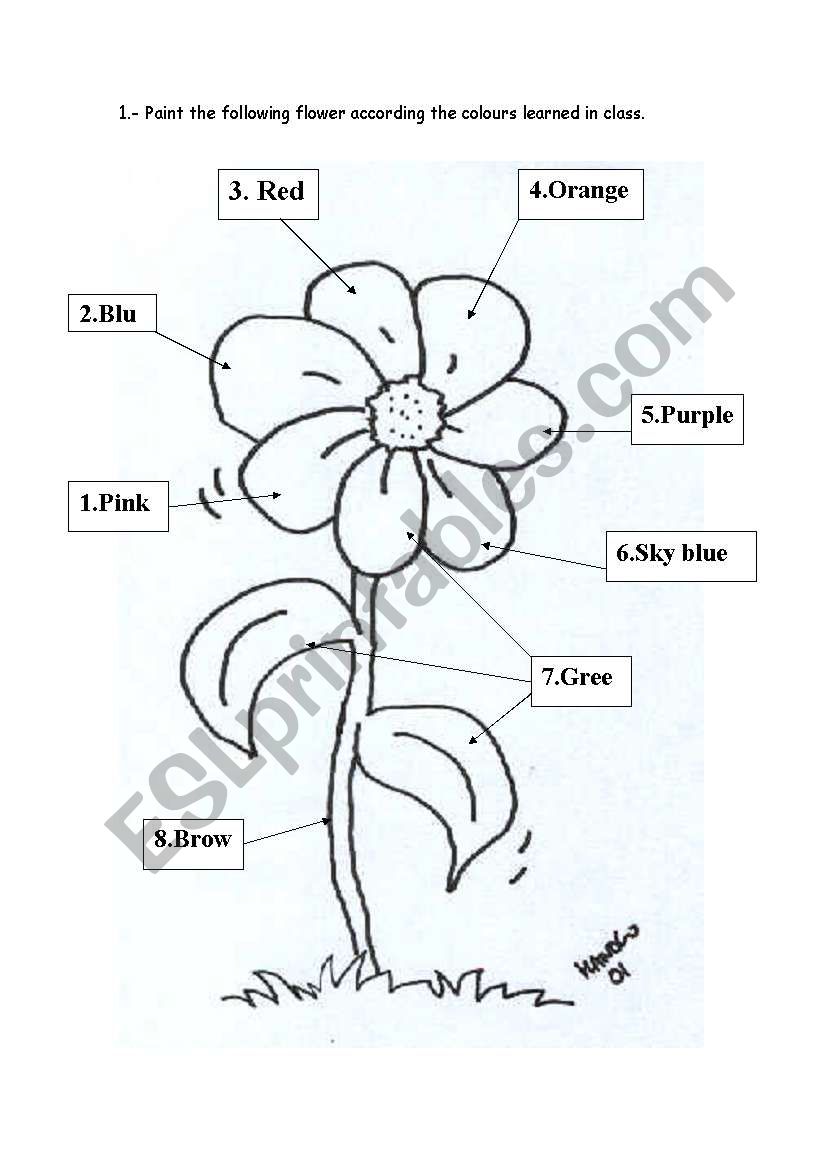 colours worksheet