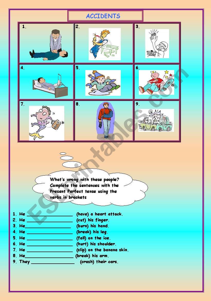 ACCIDENTS worksheet