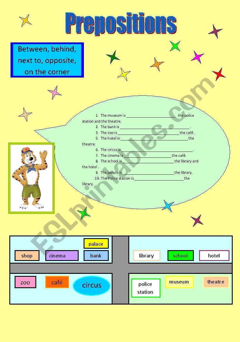 prepositions worksheet