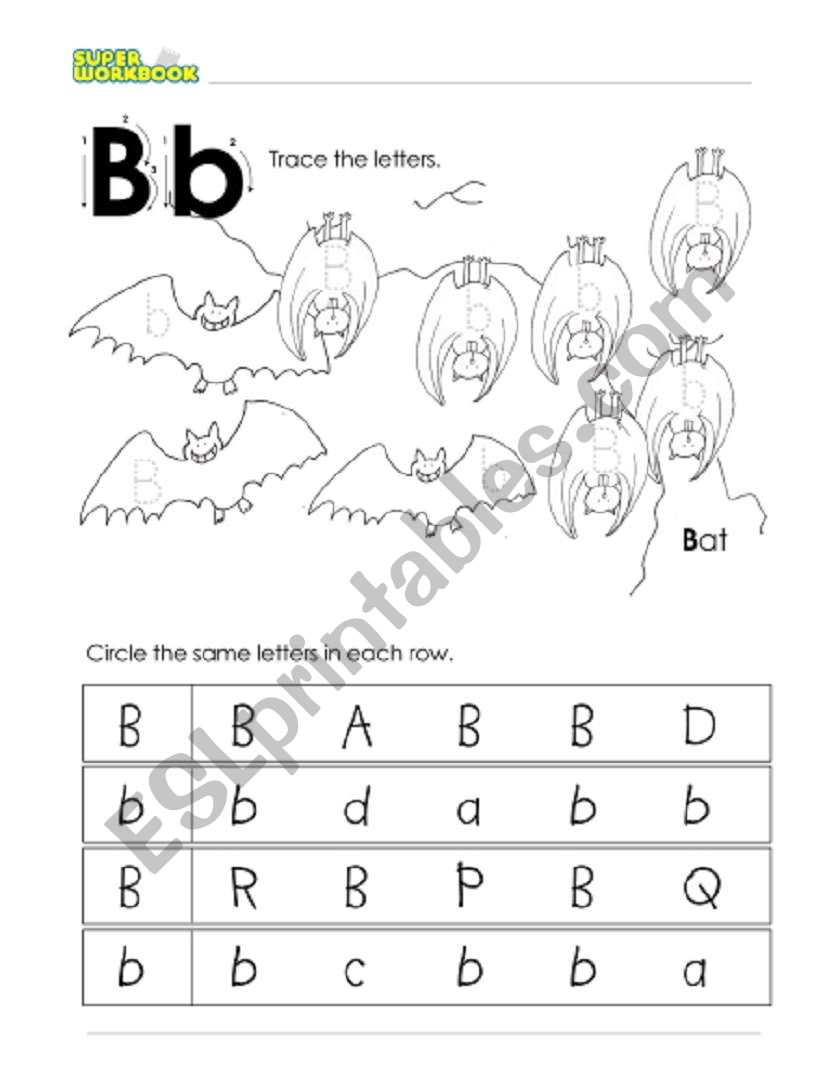 Letter Bb worksheet