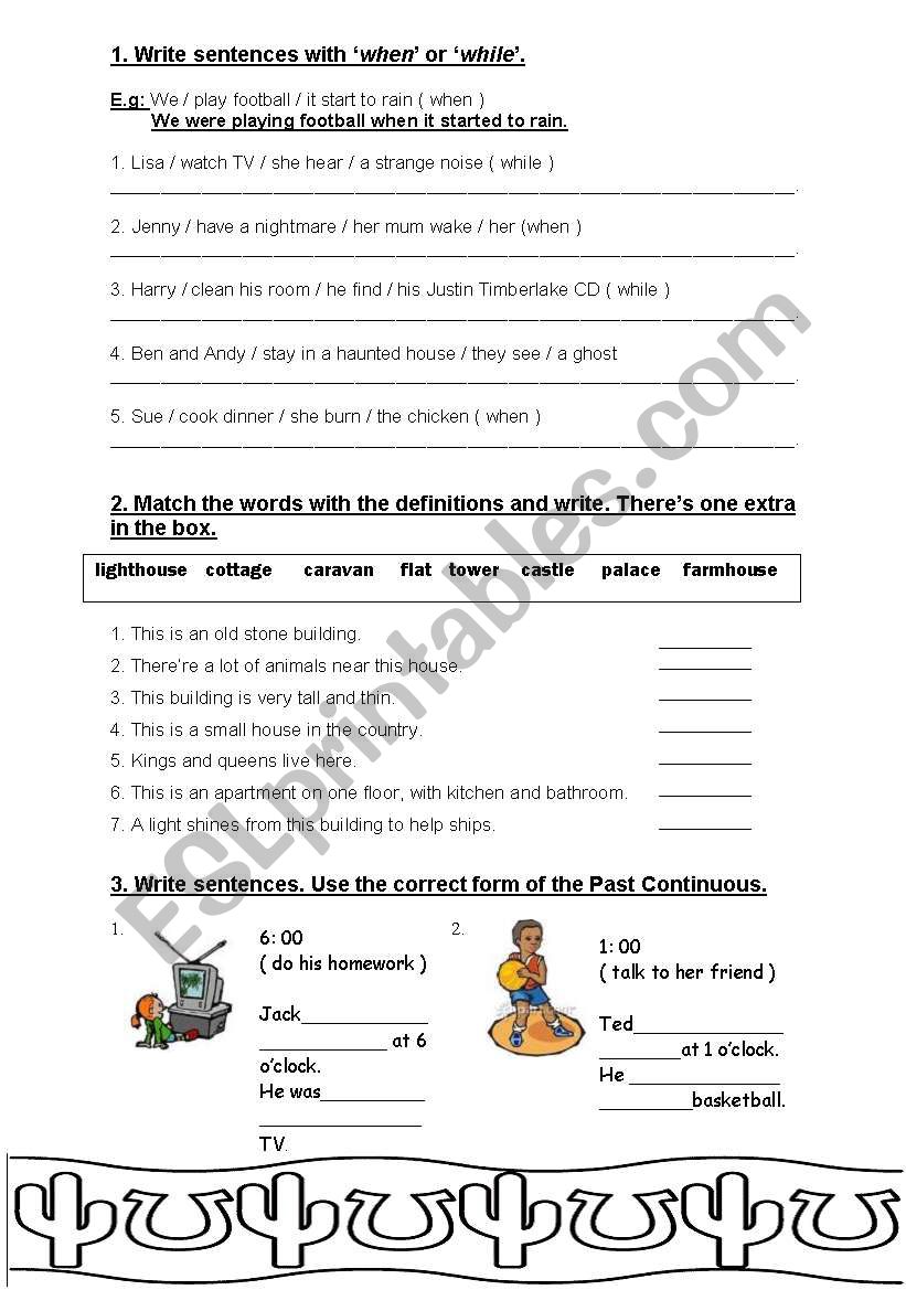 Past Continuous worksheet