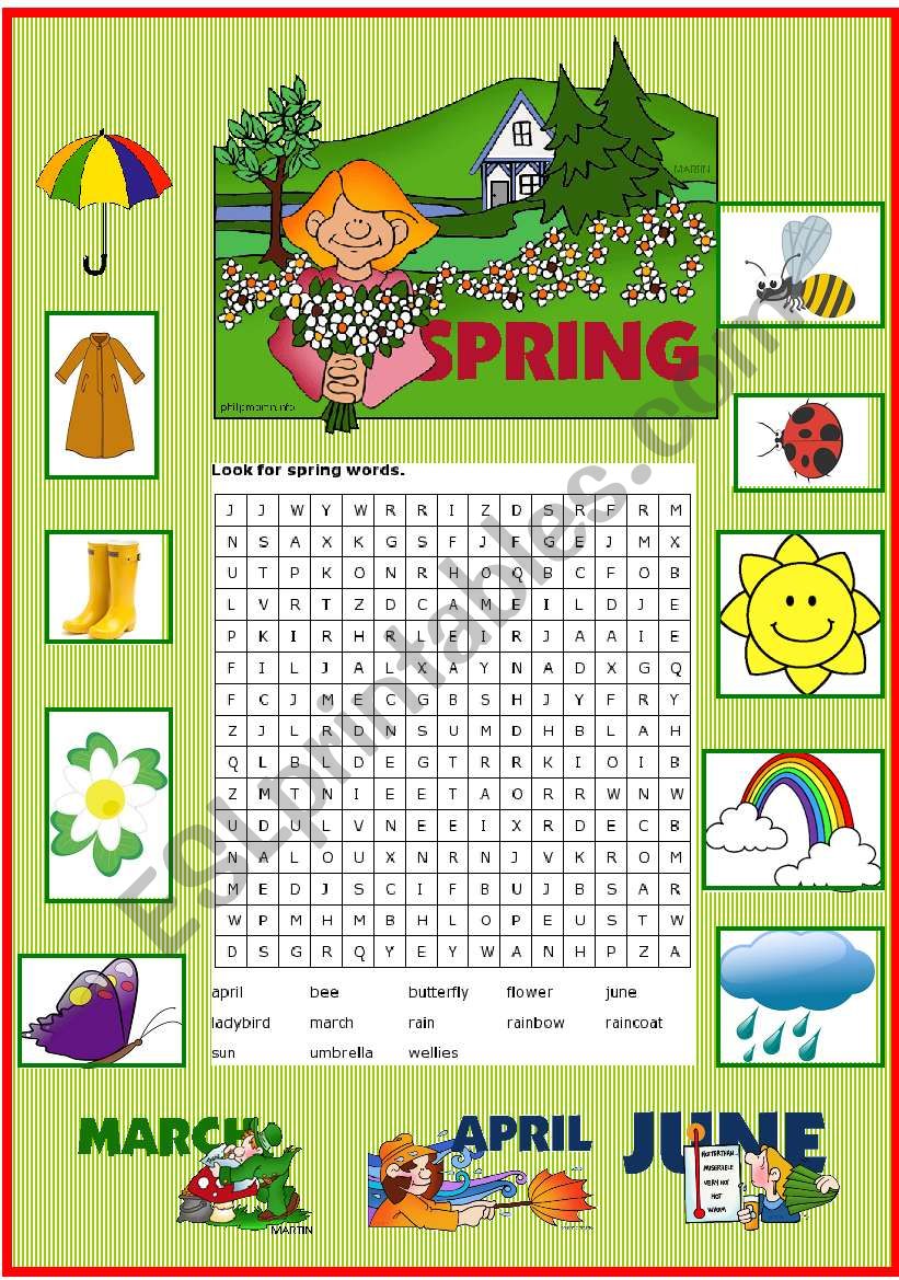 SPRING WORDS worksheet