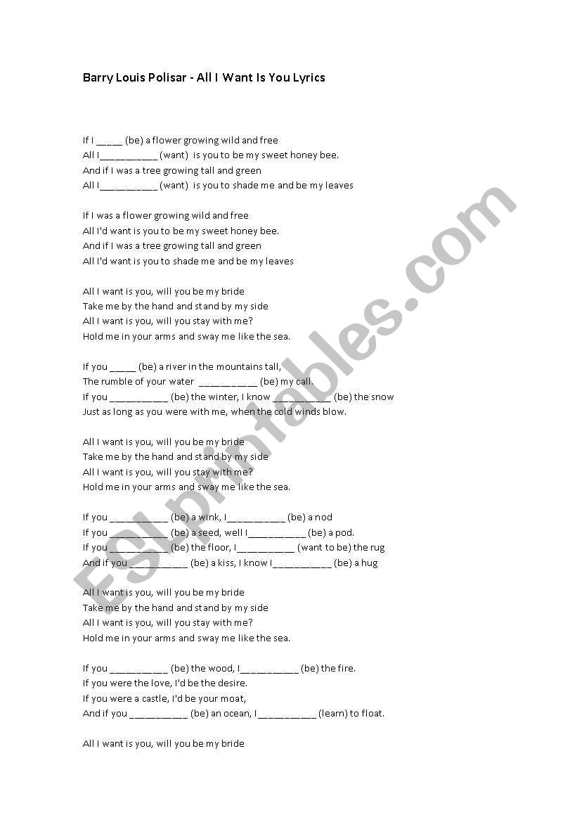 Conditional 2 -  All I Want Is You
