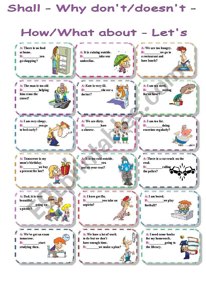 suggestions worksheet