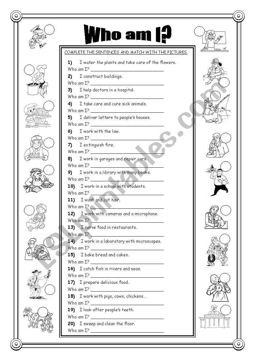 Who am I? Jobs and Occupations