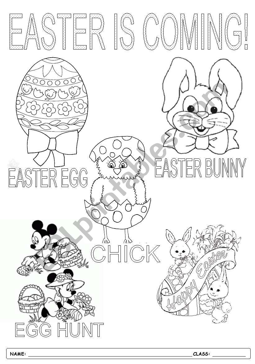 EASTER COLOURING PICTIONARY (FOR CHILDREN)