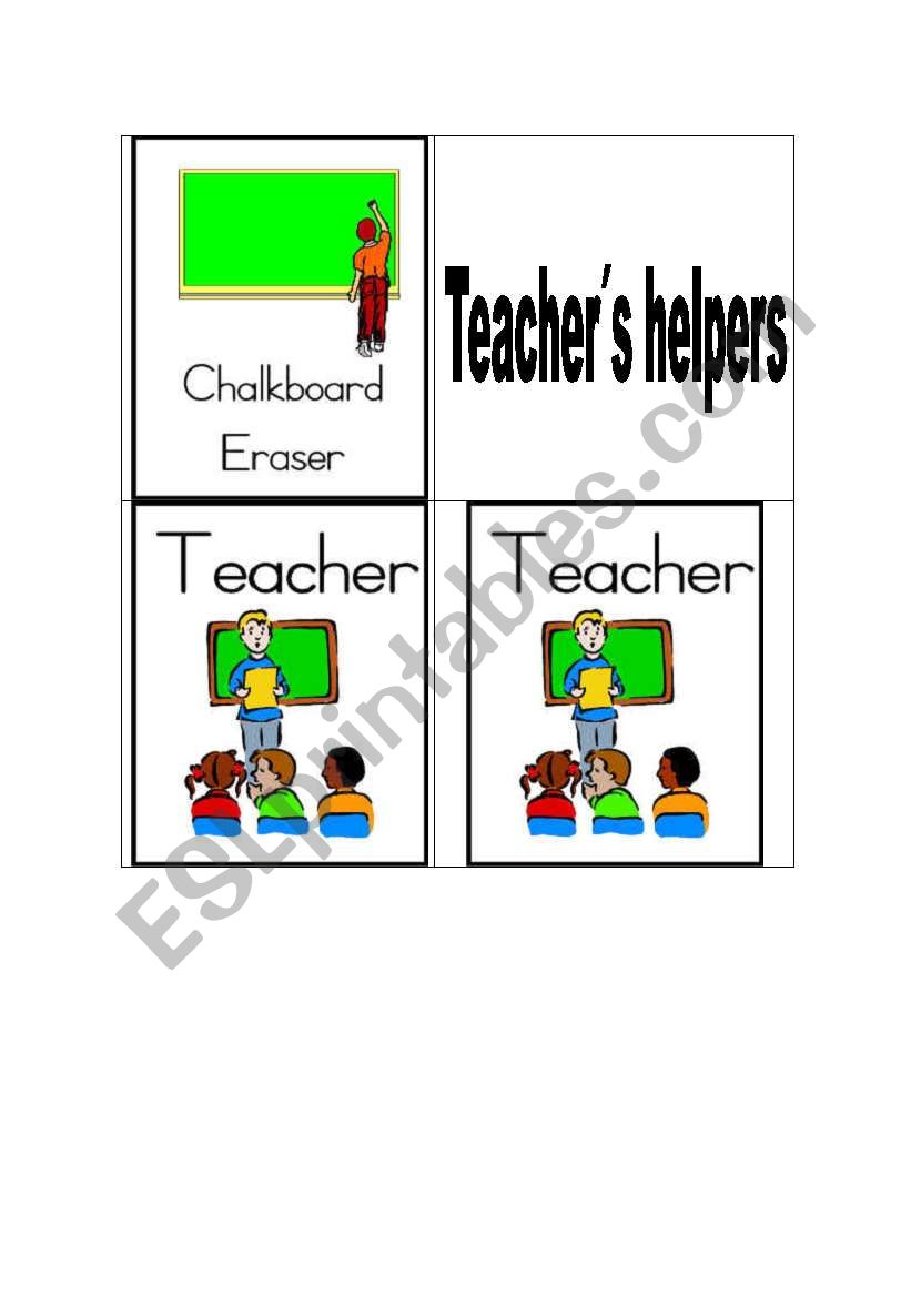 teachers helpers worksheet